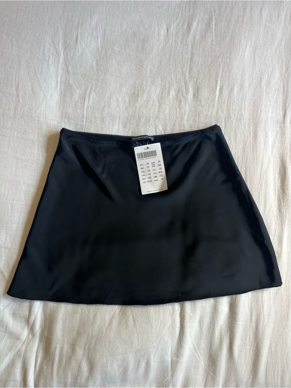 Brandy Melville Black A-Line Mini Skirt